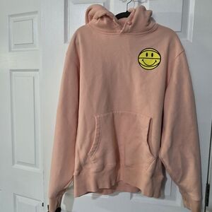 Chinatown Market Men's Pink and Yellow Hoodie Size Medium